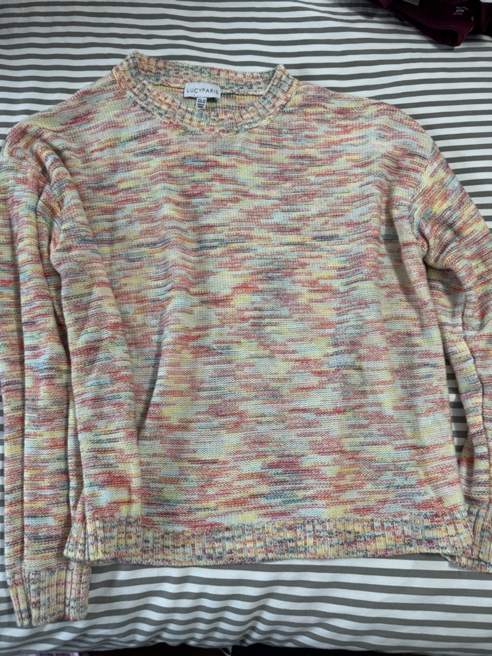 Lucy Paris Pastel Multicolor Men's Crewneck Sweater